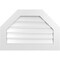 Ekena Millwork Octagonal Top Surface Mount PVC Gable Vent: Functional, w/ 3-1/2"W x 1"P Standard Frame, 32"W x 22"H GVPOT32X2201SF - alternate 1
